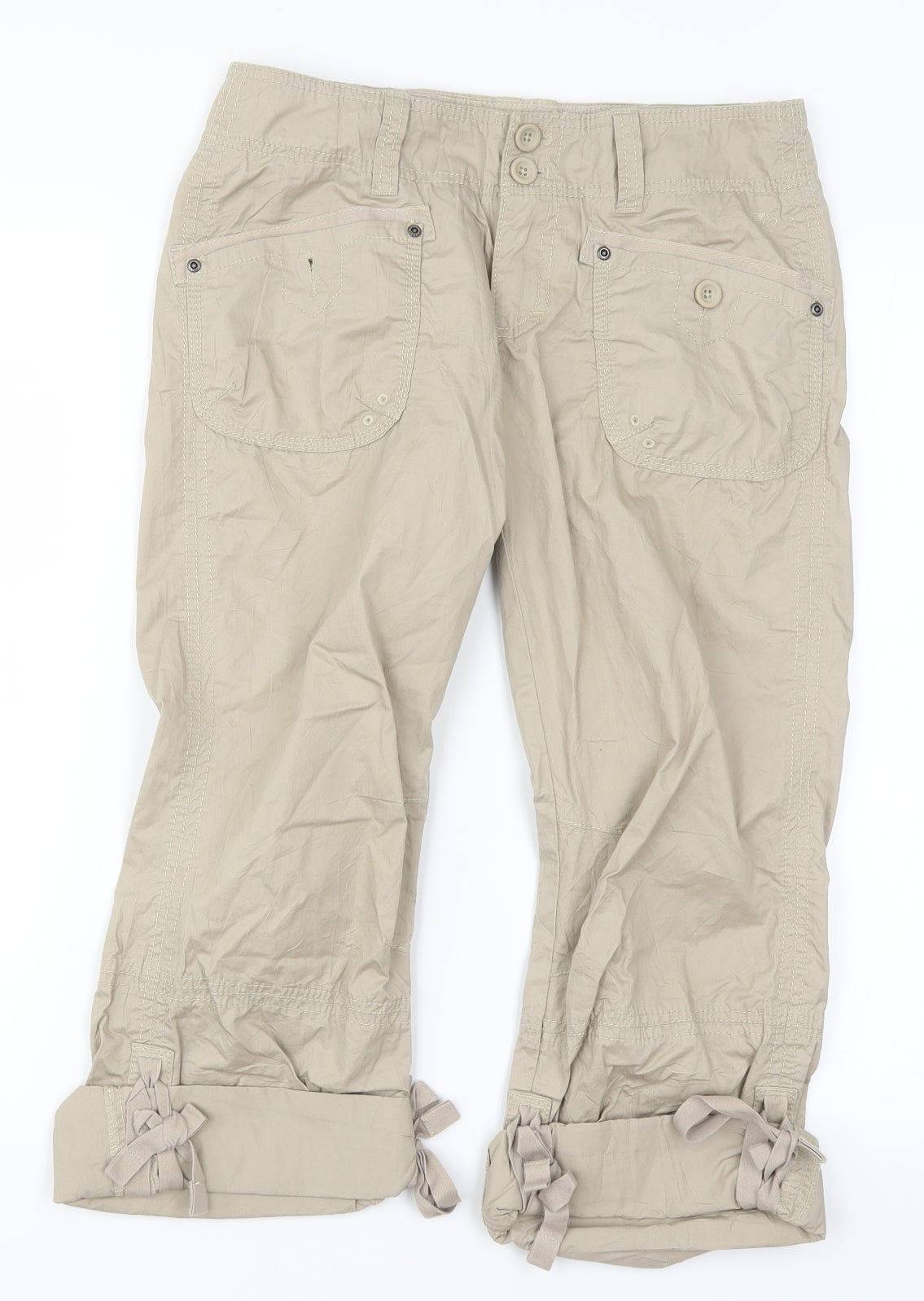 Esprit Womens Beige   Cargo Trousers Size 8 L31 in