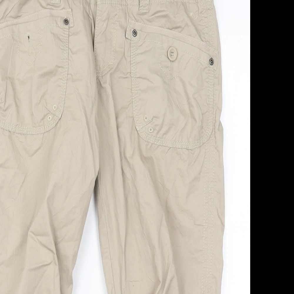 Esprit Womens Beige   Cargo Trousers Size 8 L31 in