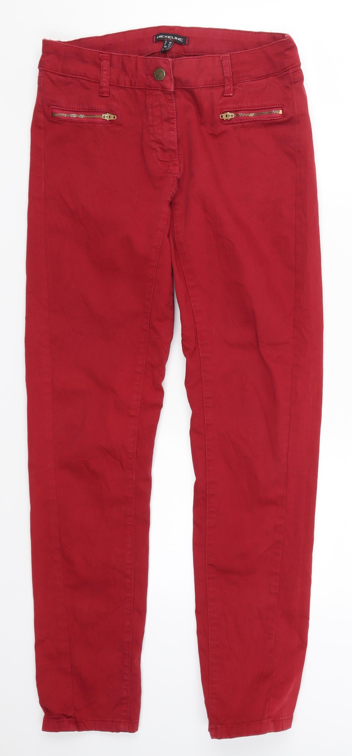 Hexeline Womens Red   Trousers  Size 14 L28.5 in