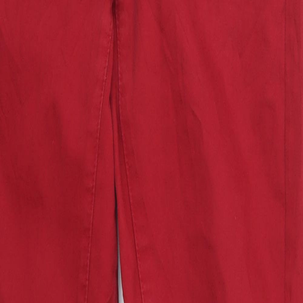 Hexeline Womens Red   Trousers  Size 14 L28.5 in