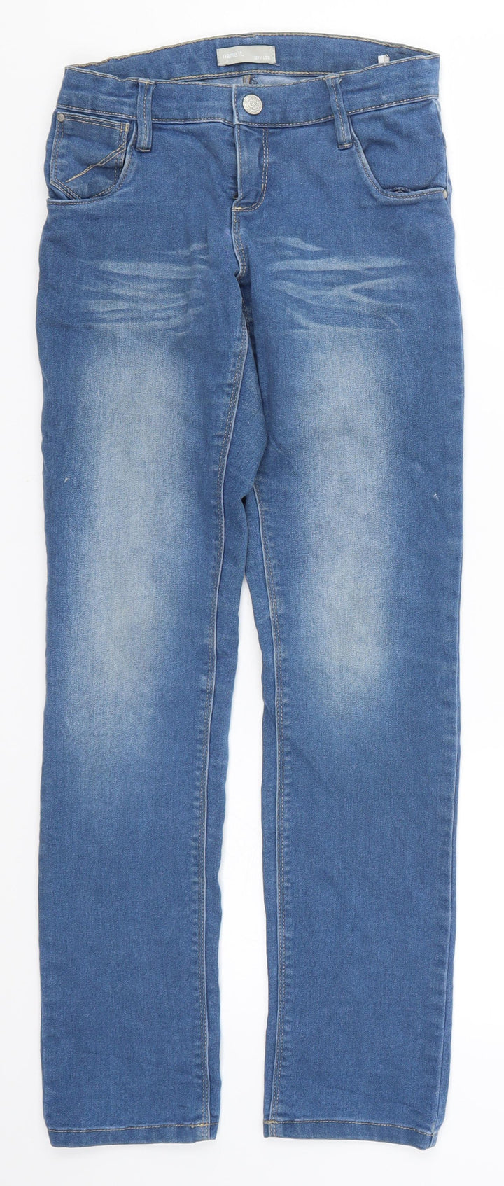 name it Girls Blue Denim Straight Jeans Size 12 Years