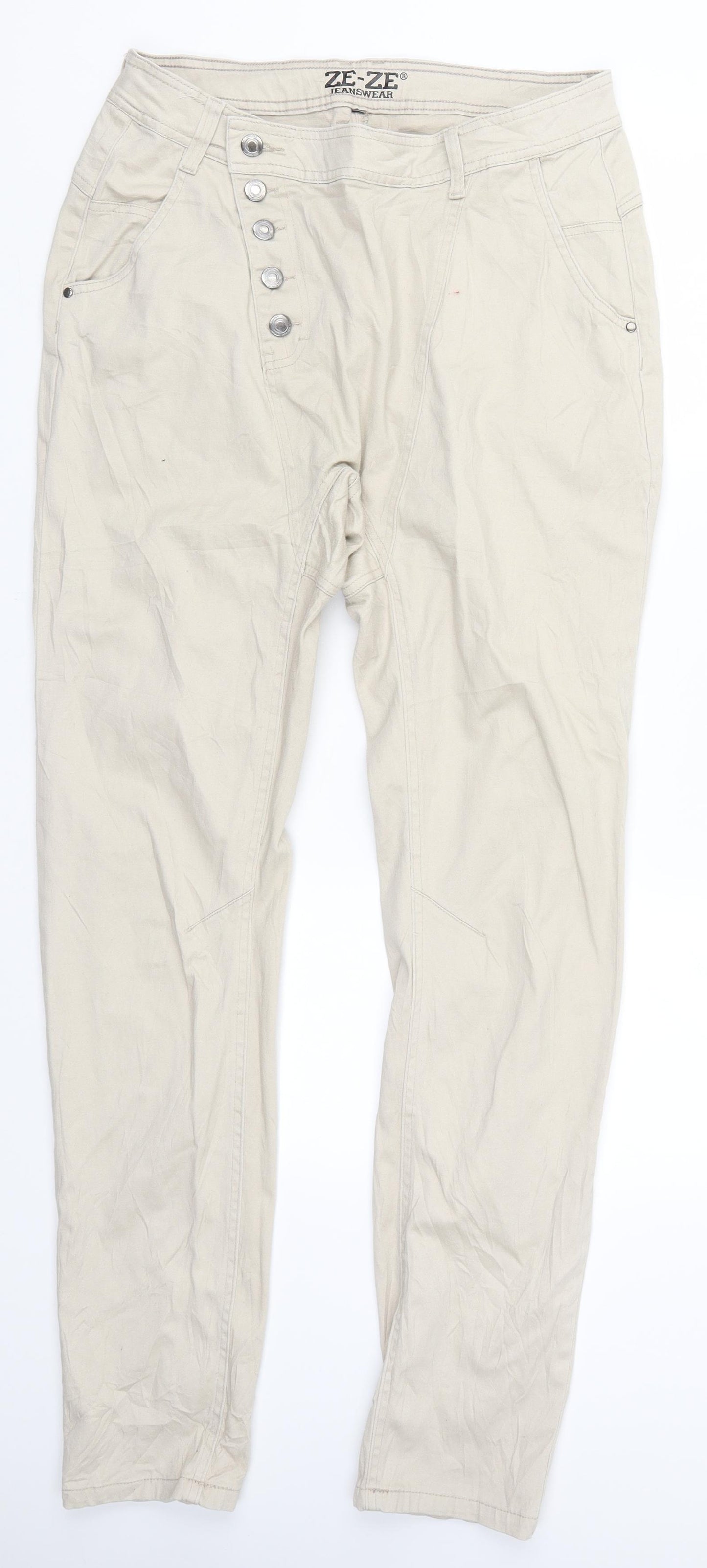 Ze Ze Mens Beige   Trousers  Size 32 L31 in