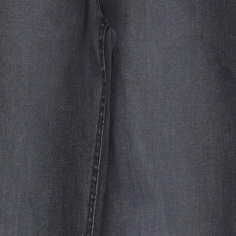 Marks and Spencer Womens Grey  Denim Straight Jeans Size 14 L30 in