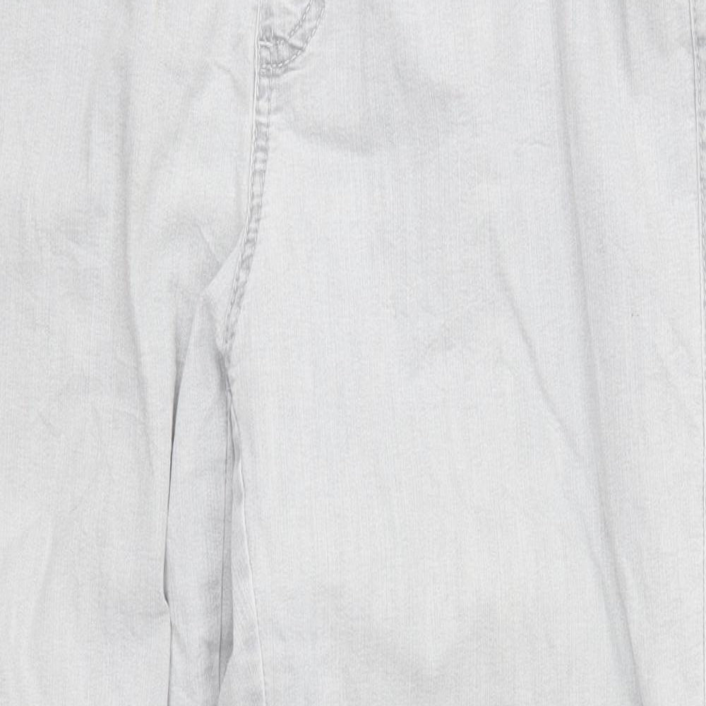 Preworn Womens Grey  Denim Straight Jeans Size 37 in L29 in