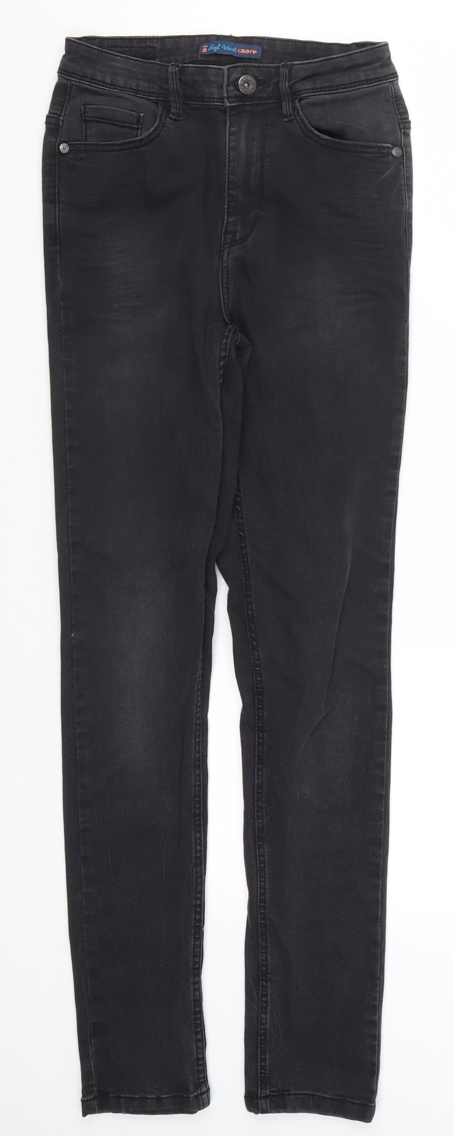 Preworn Womens Grey  Denim Skinny Jeans Size 8 L28.5 in