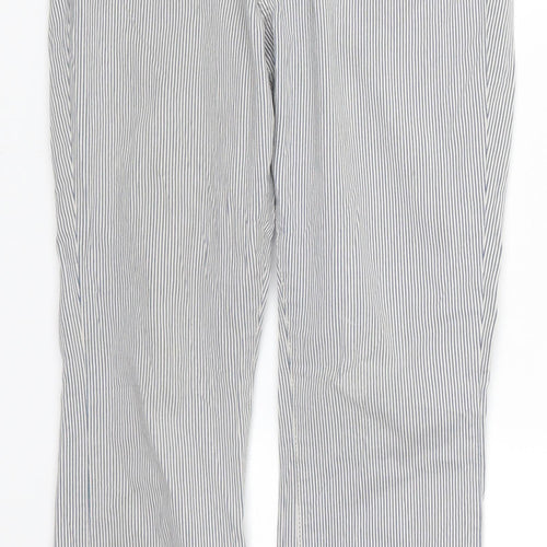 H&M Womens Blue Striped Denim Skinny Jeans Size 8 L25 in