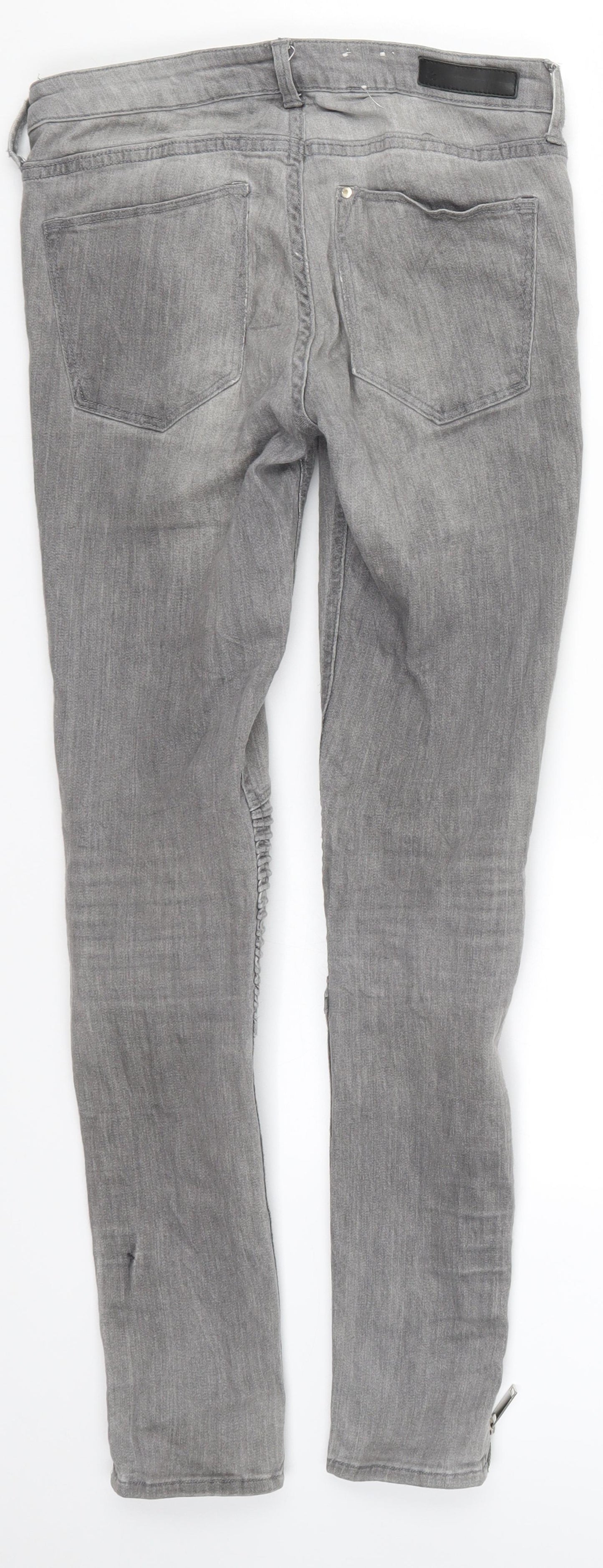 H&M Womens Grey  Denim Skinny Jeans Size 26 in L29 in