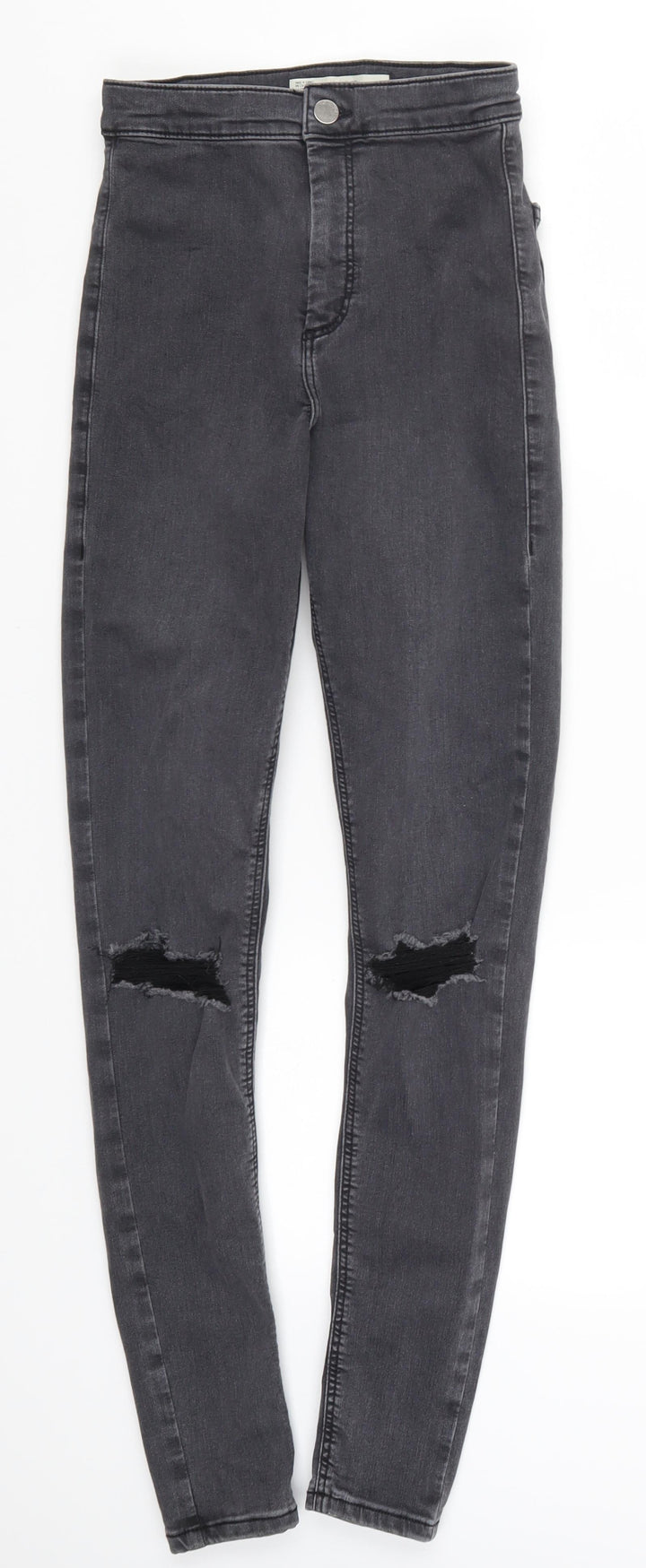 Topshop Womens Grey Denim Skinny Jeans Size 28 in L28 in