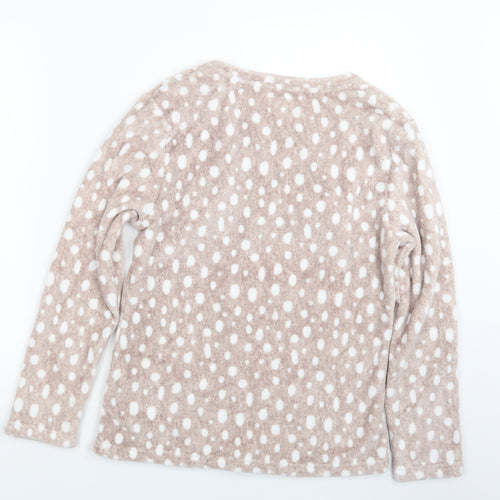F&F Womens Beige Geometric  Top Pyjama Top Size M
