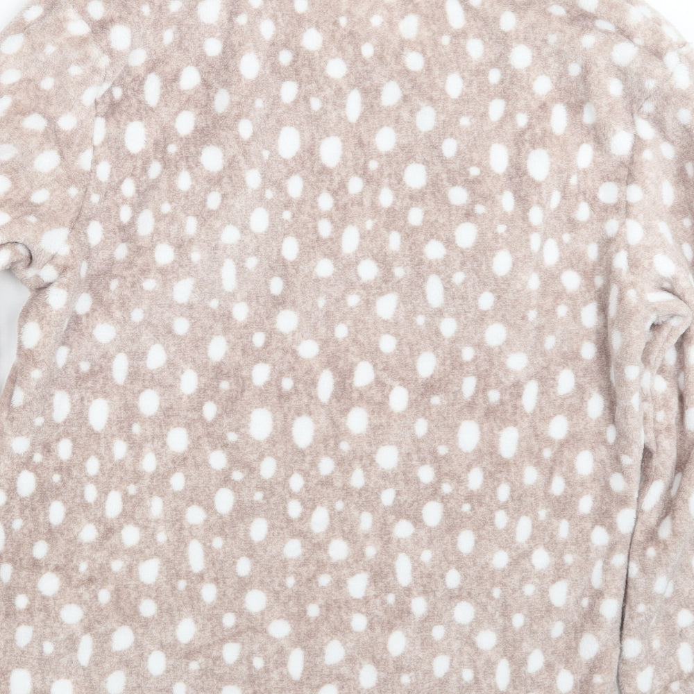 F&F Womens Beige Geometric  Top Pyjama Top Size M