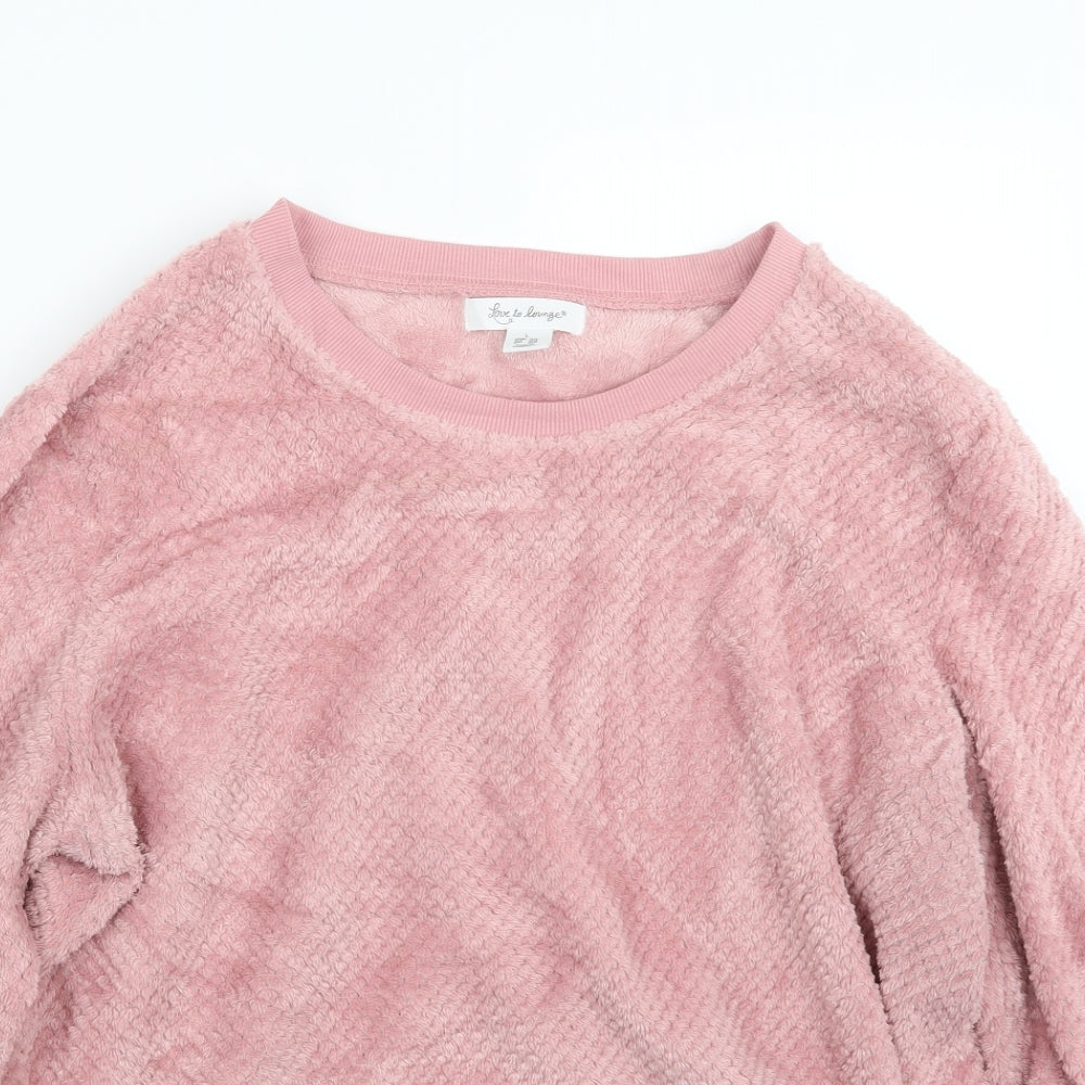 Love to Lounge Womens Pink Geometric  Top Pyjama Top Size 14