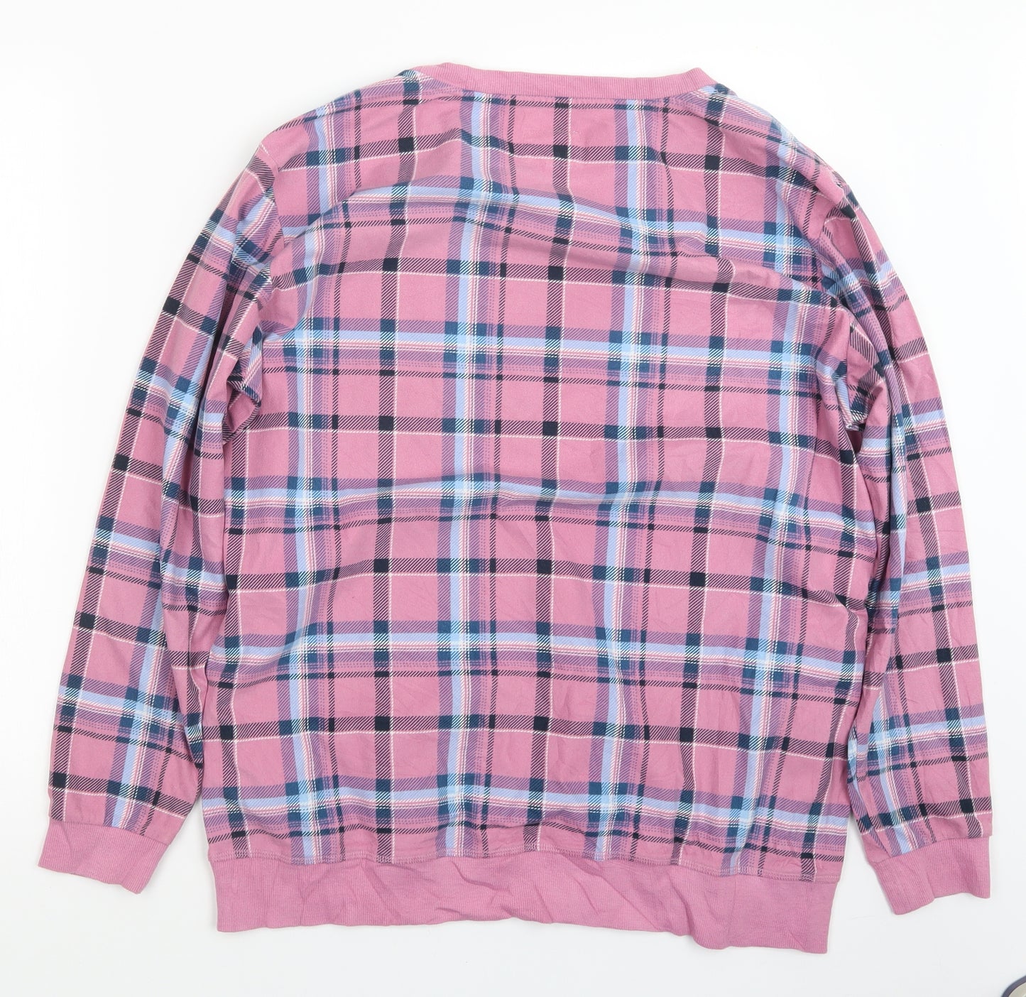 NEXT Womens Pink Check  Top Pyjama Set Size L