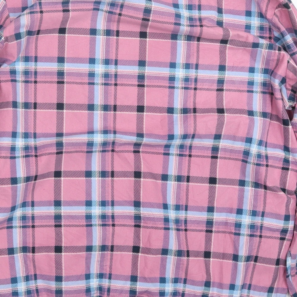 NEXT Womens Pink Check  Top Pyjama Set Size L