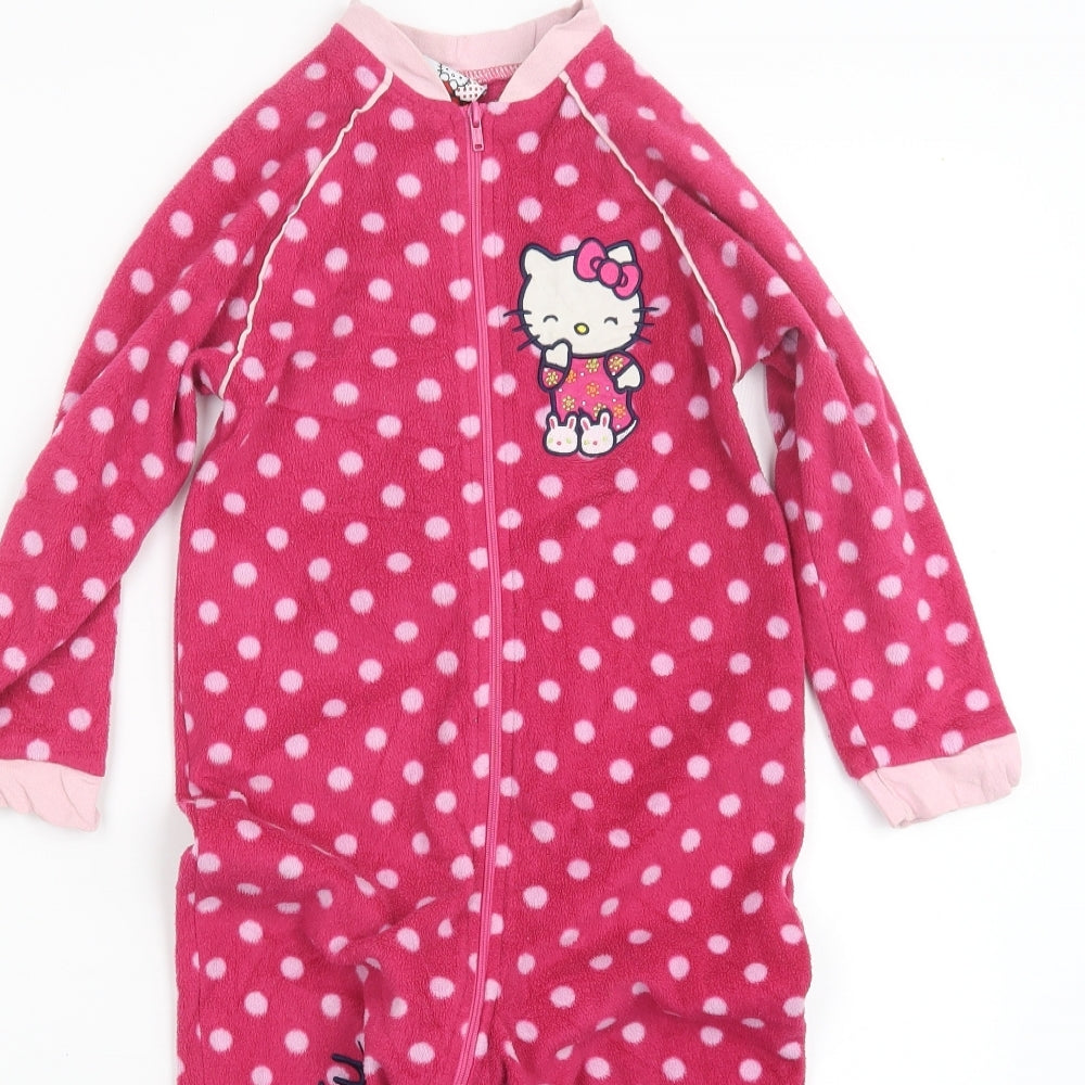 George Girls Pink Geometric  Top One Piece Size 3-4 Years  - Hello Kitty