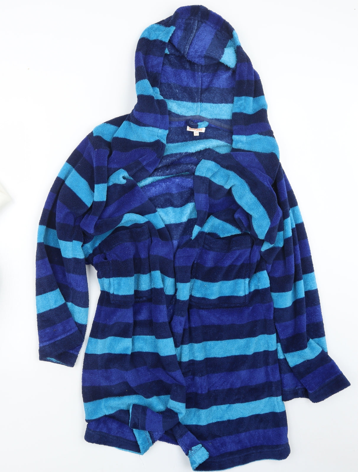Blue Zoo Boys Blue Solid   Robe Size 12-13 Years