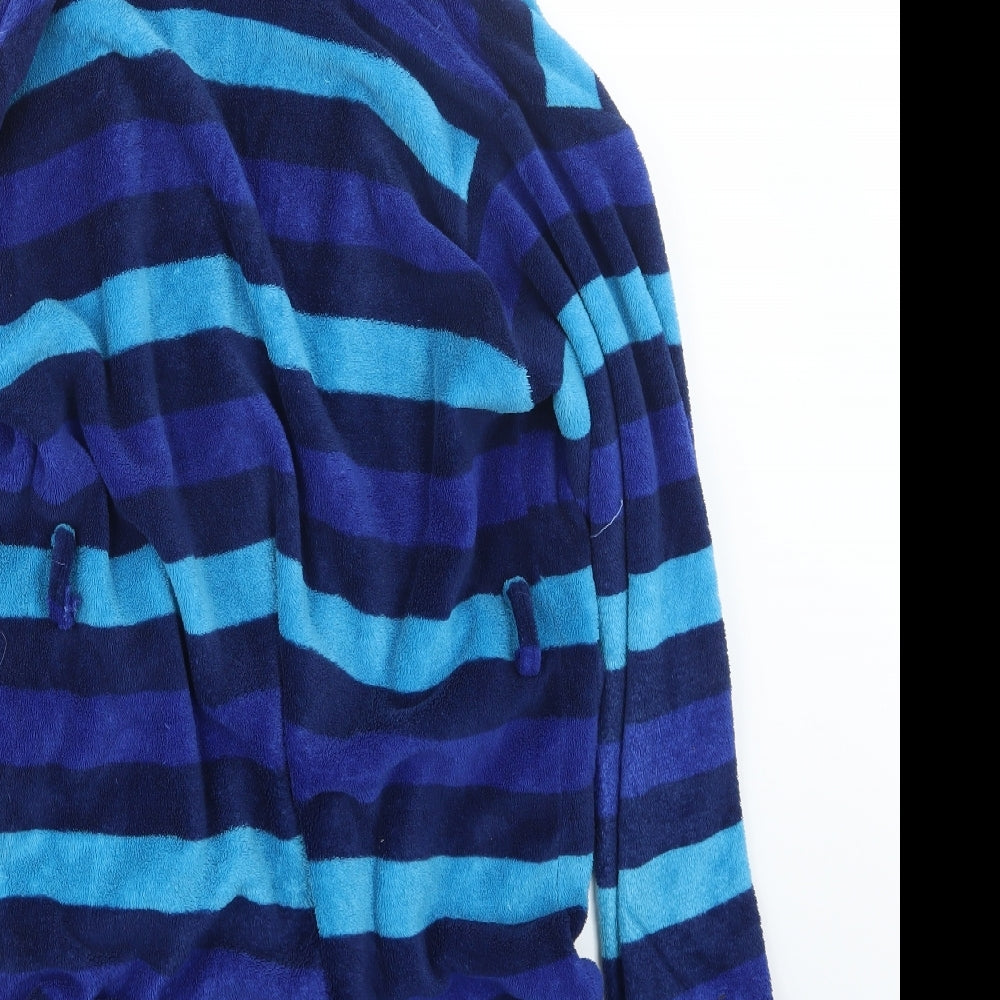 Blue Zoo Boys Blue Solid   Robe Size 12-13 Years