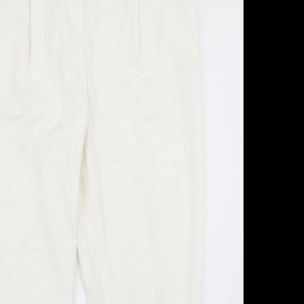 Autograph Womens Ivory   Trousers  Size 14 L25 in