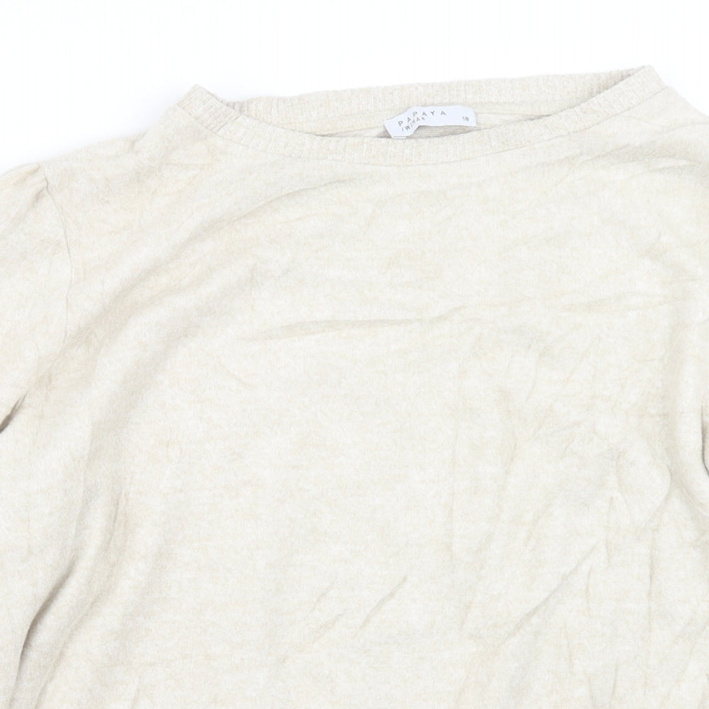 Papaya Womens Beige   Pullover Jumper Size 18