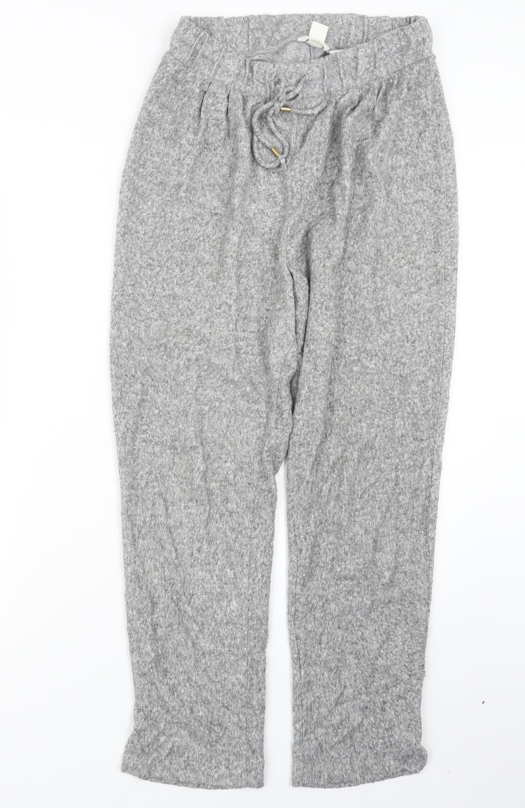 H&M Womens Grey  Knit Jogger Trousers Size S L26 in