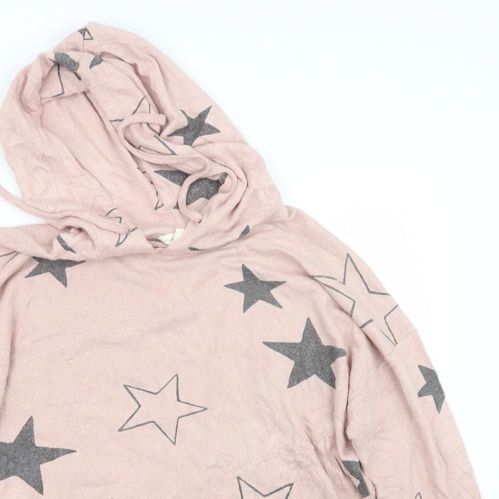 Marks and Spencer Womens Pink Geometric  Pullover Hoodie Size 16