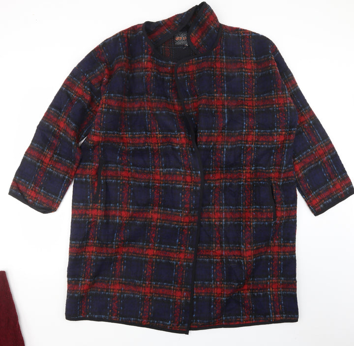 QED London Womens Red Check Jacket Size 16