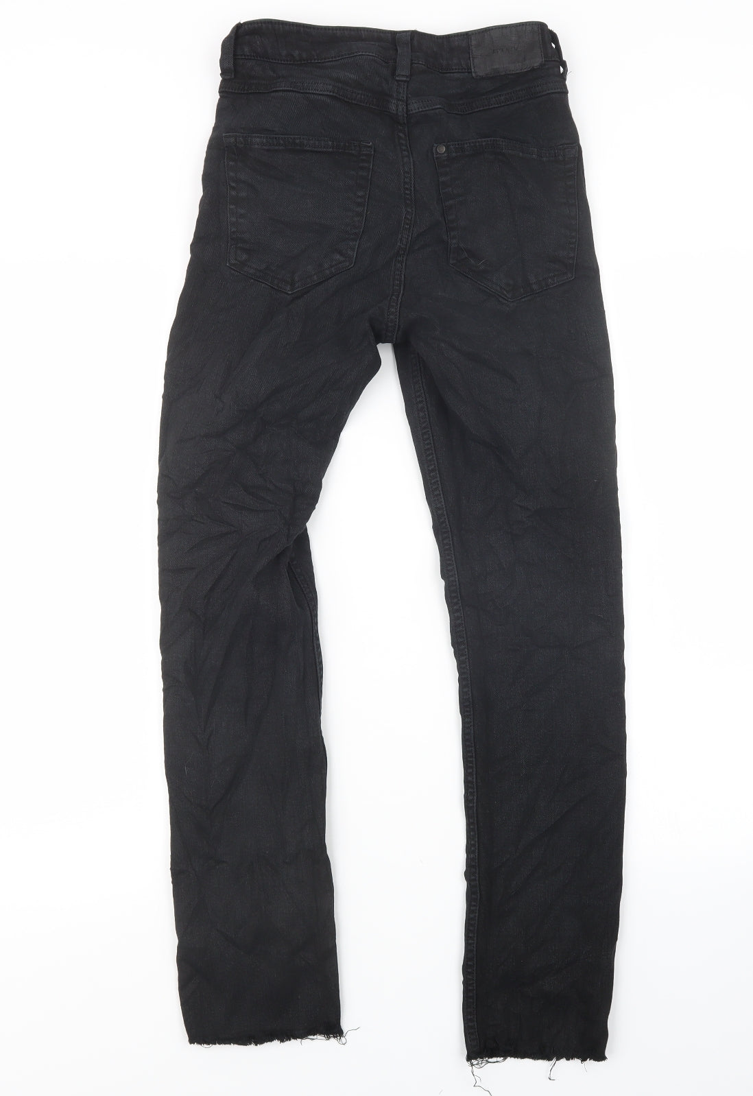 H&M Womens Black  Denim Straight Jeans Size 25 in L28 in