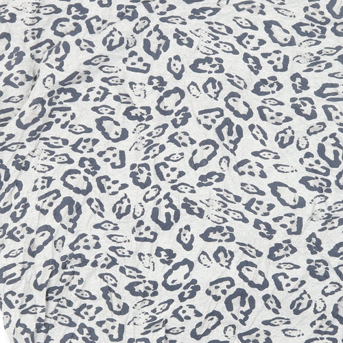 A Postcard From Brighton Womens Grey Animal Print  Basic T-Shirt Size 12