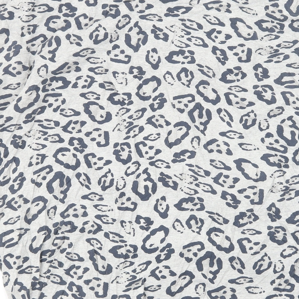 A Postcard From Brighton Womens Grey Animal Print  Basic T-Shirt Size 12