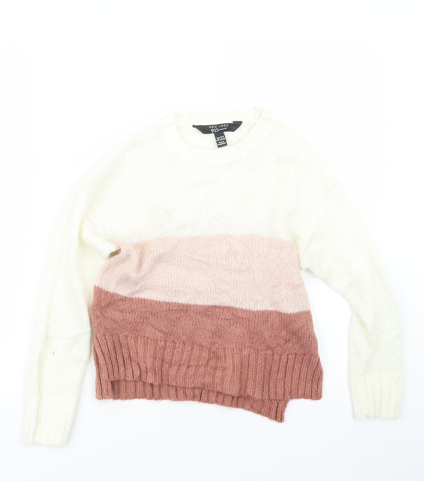 New Look Girls Pink  Knit Pullover Jumper Size 10-11 Years
