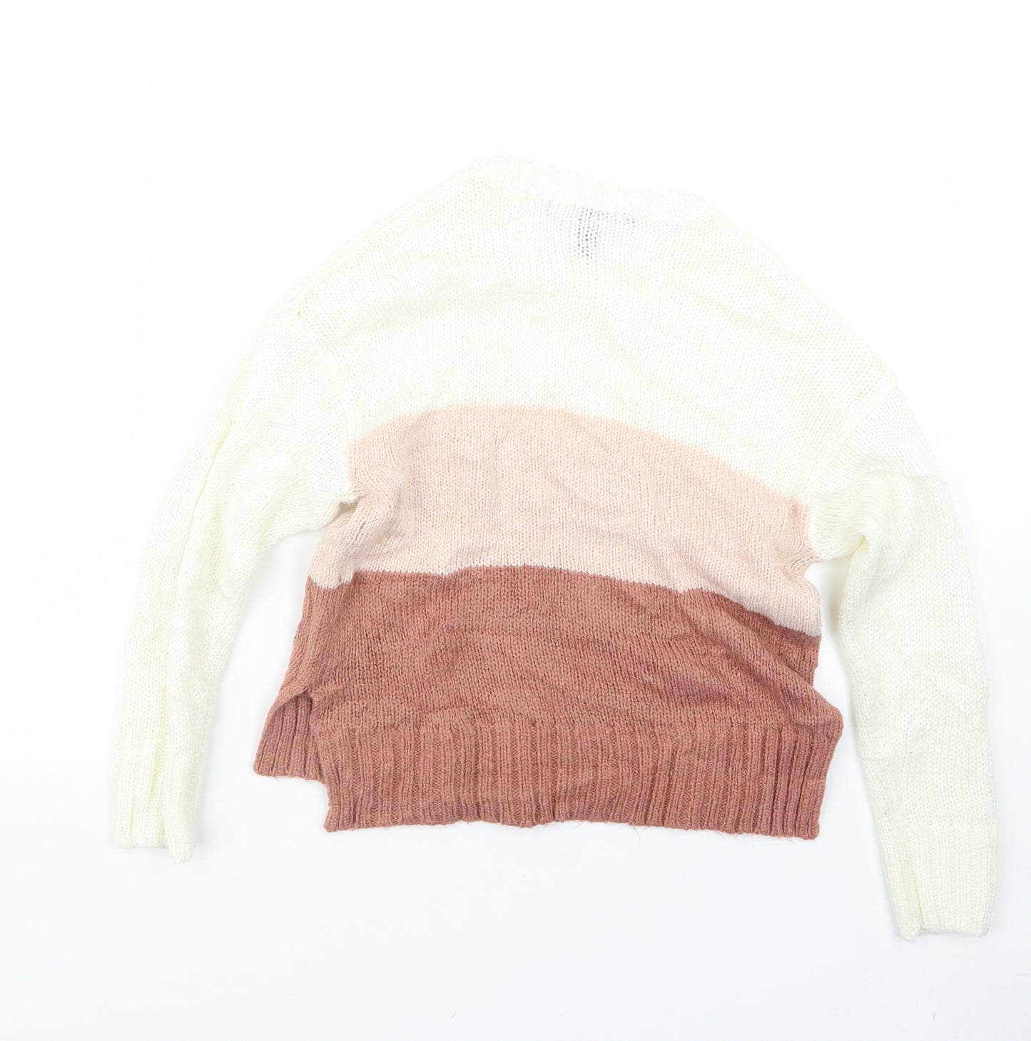 New Look Girls Pink  Knit Pullover Jumper Size 10-11 Years