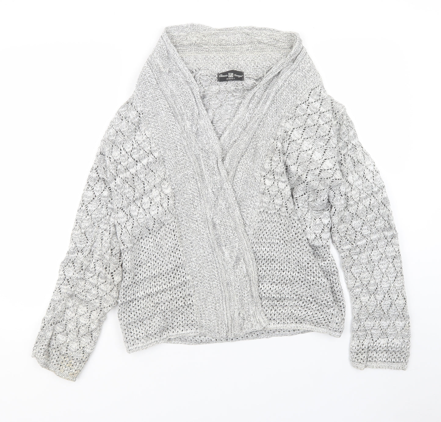 Classic Image Womens Grey  Knit Cardigan Jumper Size L