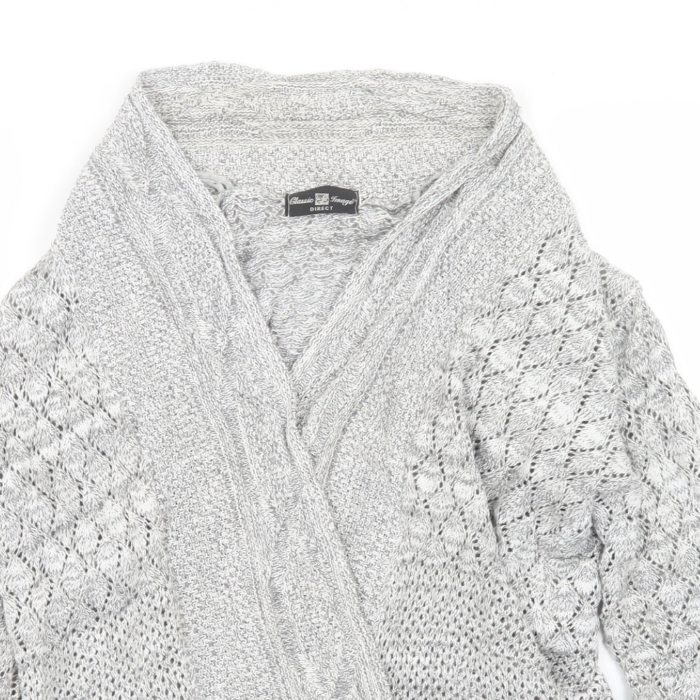 Classic Image Womens Grey  Knit Cardigan Jumper Size L