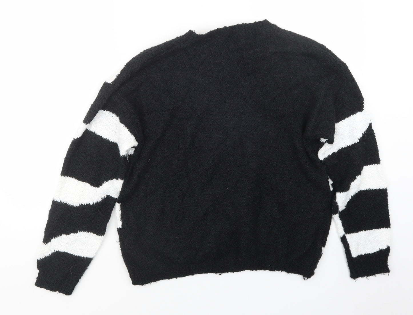 SheIn Womens Black  Knit Pullover Jumper Size M