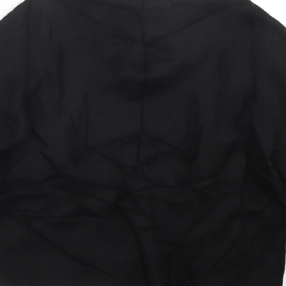 H&M Womens Black  Knit Pullover Jumper Size M