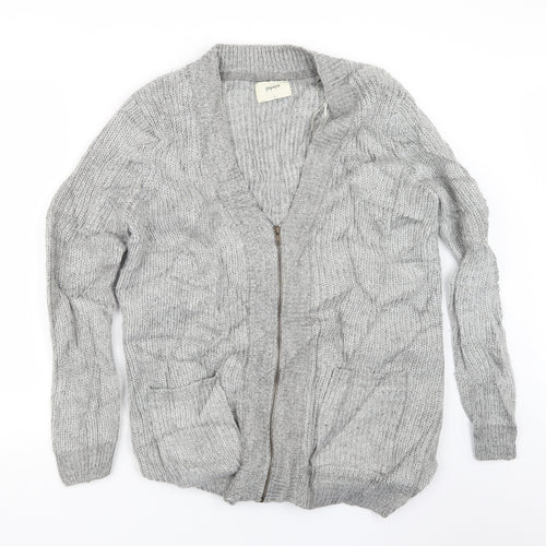 Papaya Womens Grey  Knit Cardigan Jumper Size L