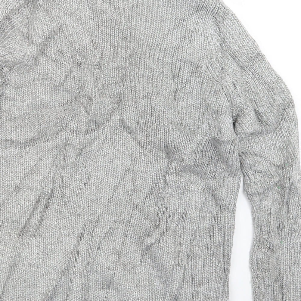 Papaya Womens Grey  Knit Cardigan Jumper Size L