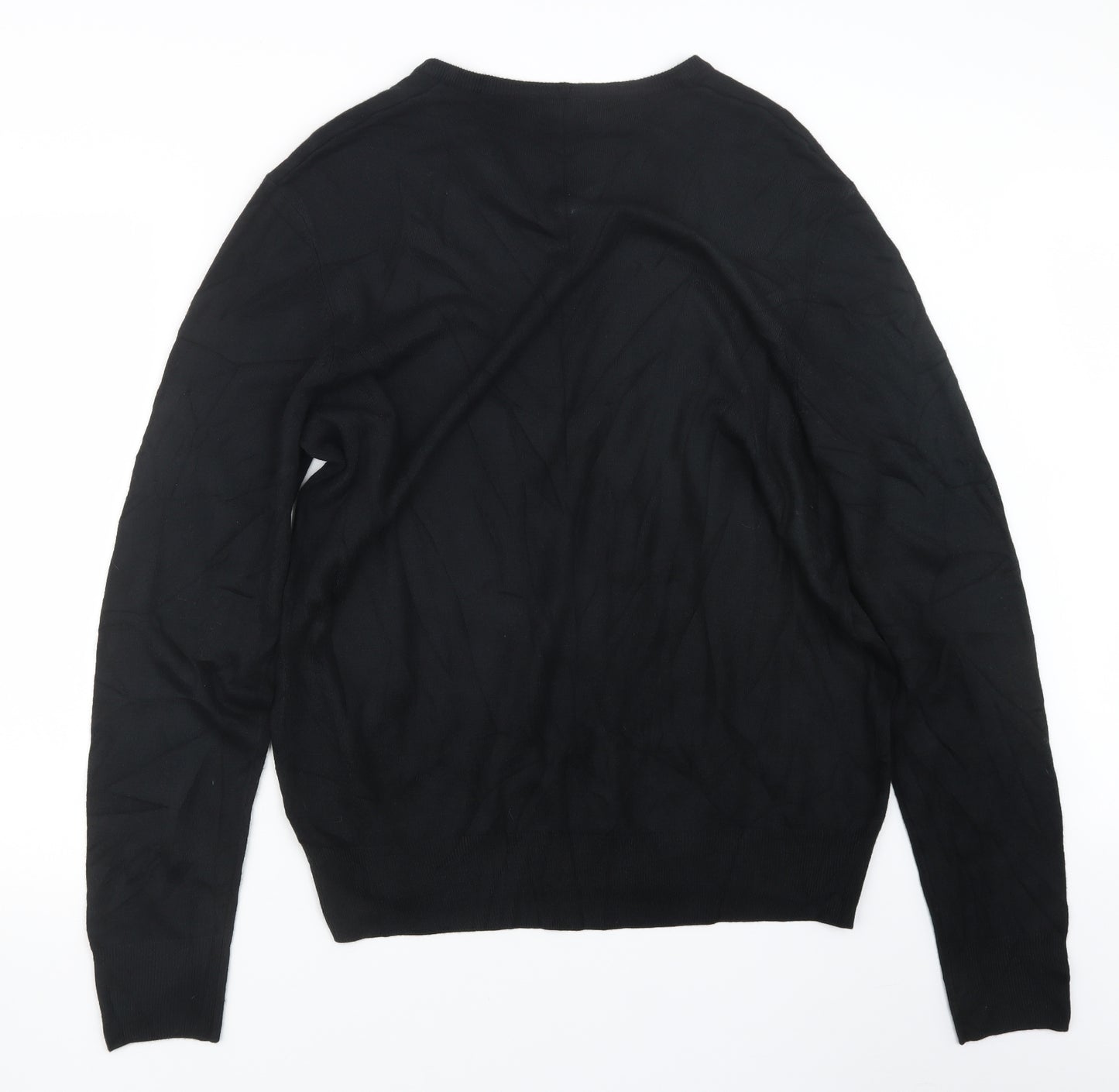 F&F Mens Black  Knit Pullover Jumper Size 2XL