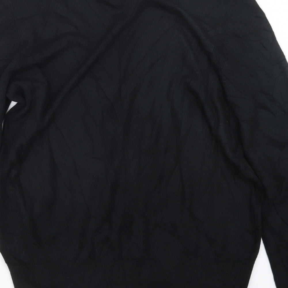 F&F Mens Black  Knit Pullover Jumper Size 2XL