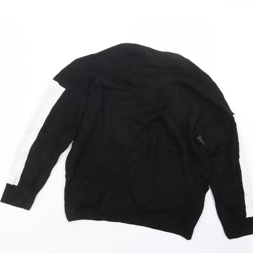 PRETTYLITTLETHING Womens Black  Knit Pullover Jumper Size M