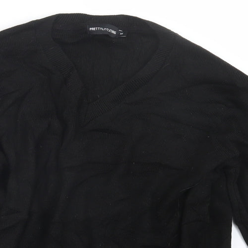 PRETTYLITTLETHING Womens Black  Knit Pullover Jumper Size M