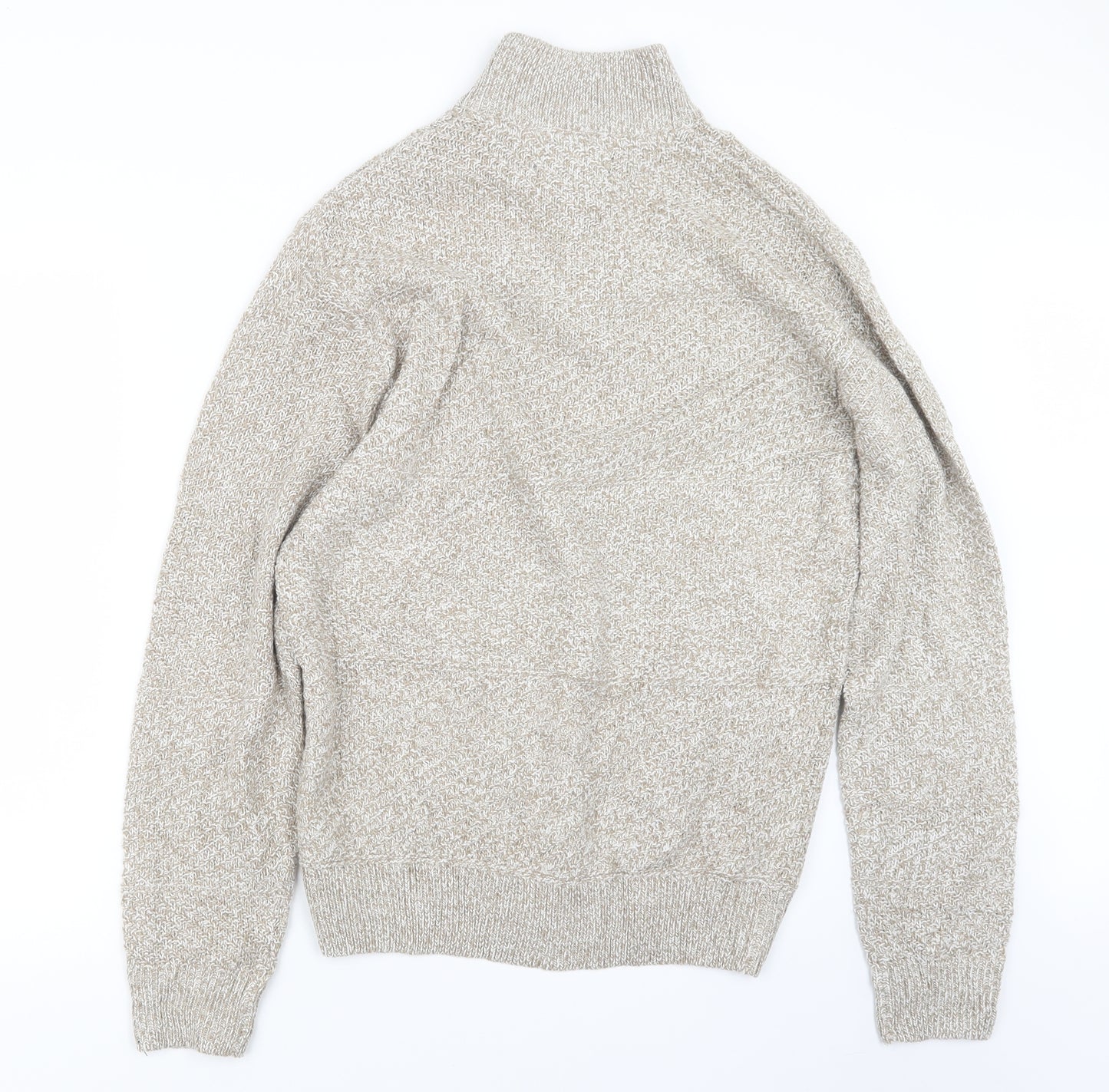 Easy Mens Beige  Knit Pullover Sweatshirt Size L