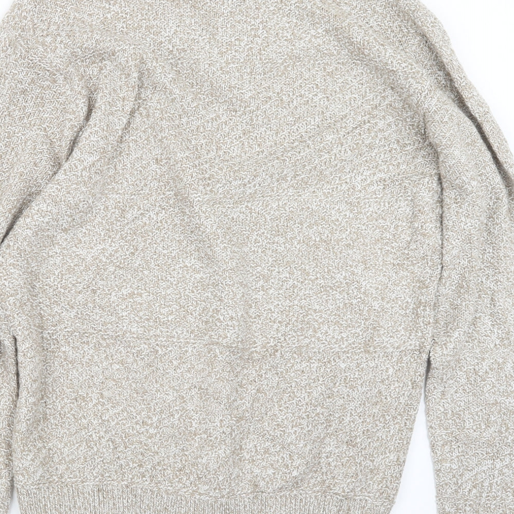 Easy Mens Beige  Knit Pullover Sweatshirt Size L