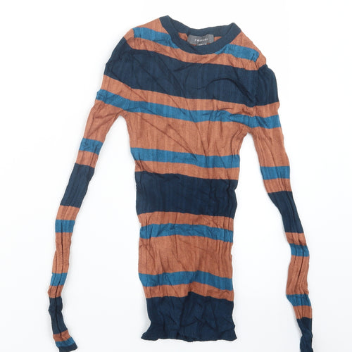 Primark Womens Beige Striped  Pullover Jumper Size 8