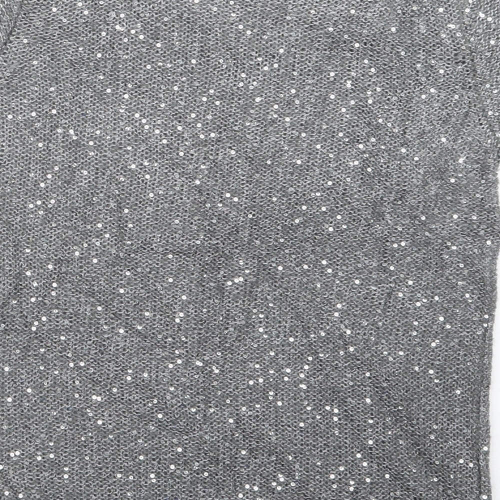 Marks and Spencer Womens Grey  Knit Pullover Jumper Size 12