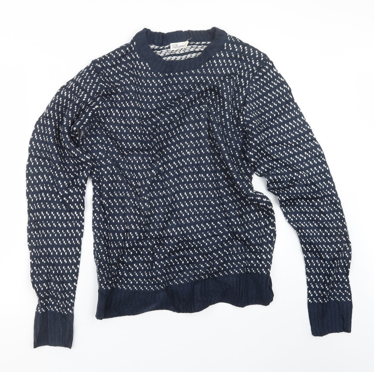 Another Influence Mens Blue  Knit Pullover Jumper Size M