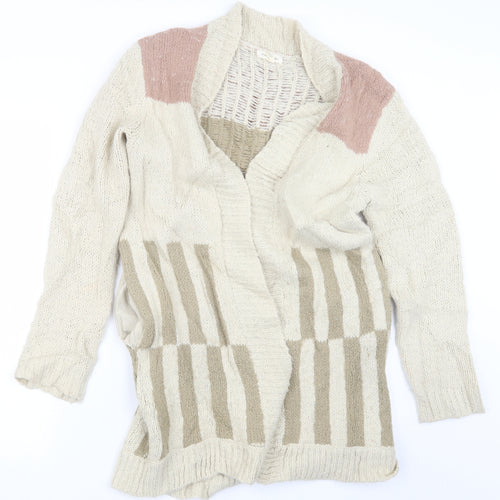 Silence + Noise Womens Beige  Knit Cardigan Jumper Size S