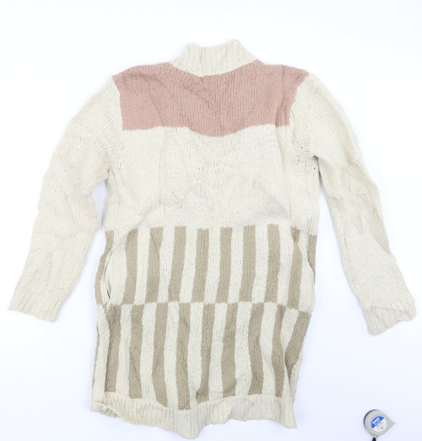 Silence + Noise Womens Beige  Knit Cardigan Jumper Size S