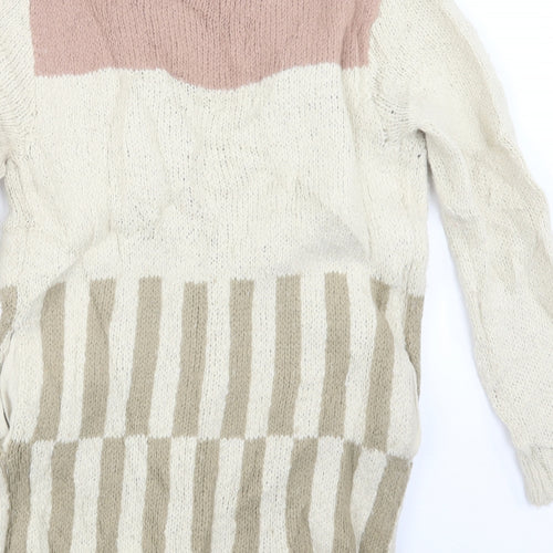 Silence + Noise Womens Beige  Knit Cardigan Jumper Size S
