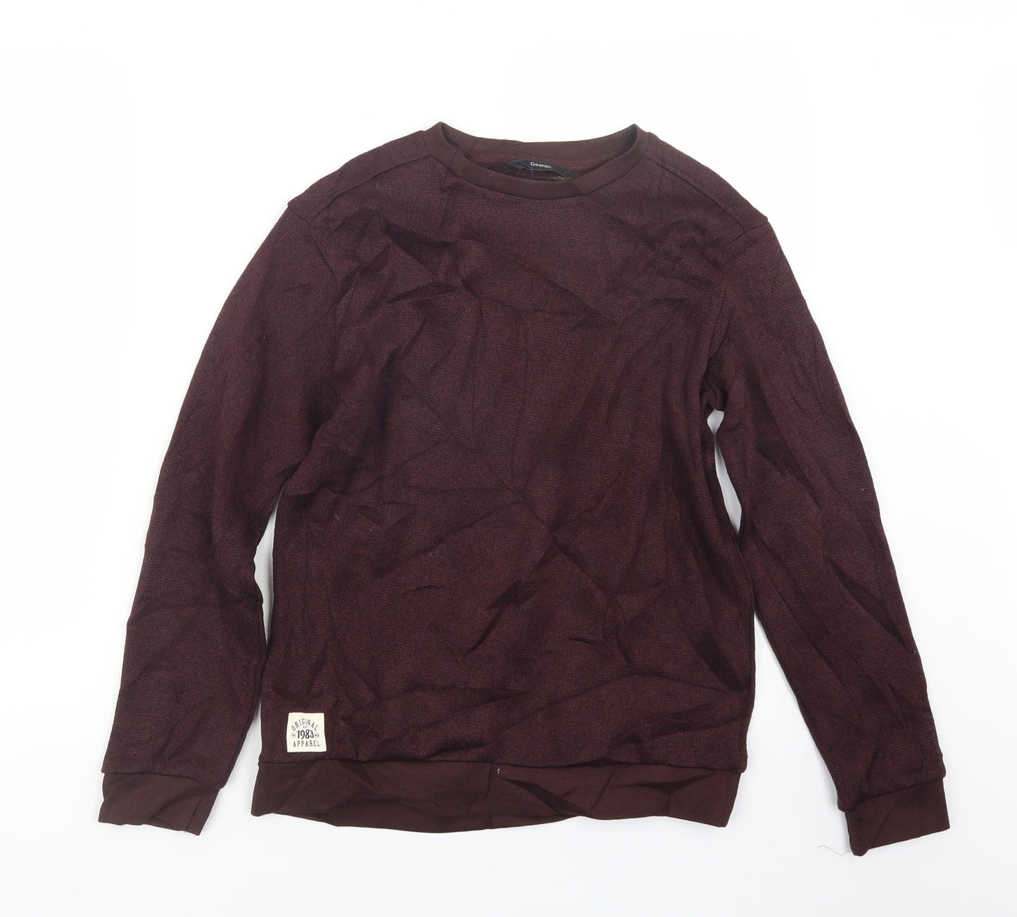 George Boys Purple   Pullover Jumper Size 13-14 Years