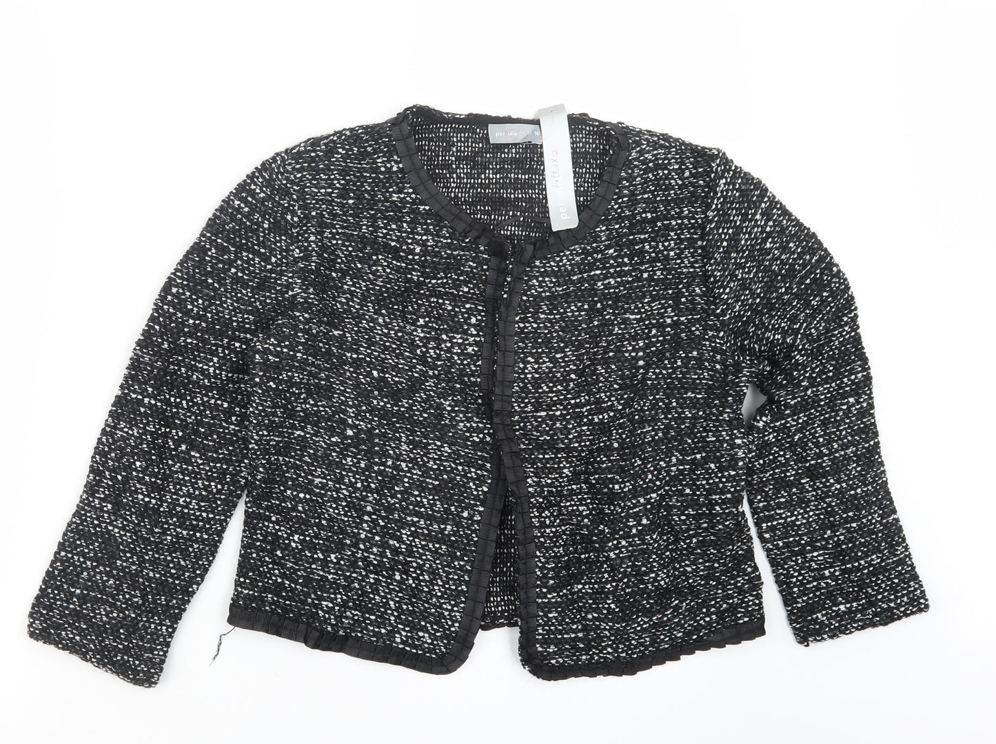 Per Una Womens Black  Knit Cardigan Jumper Size 10